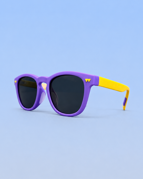 Kids Sunglasses — PS03 "Grape Fizz" Wayfarer | Smoke Black Lenses