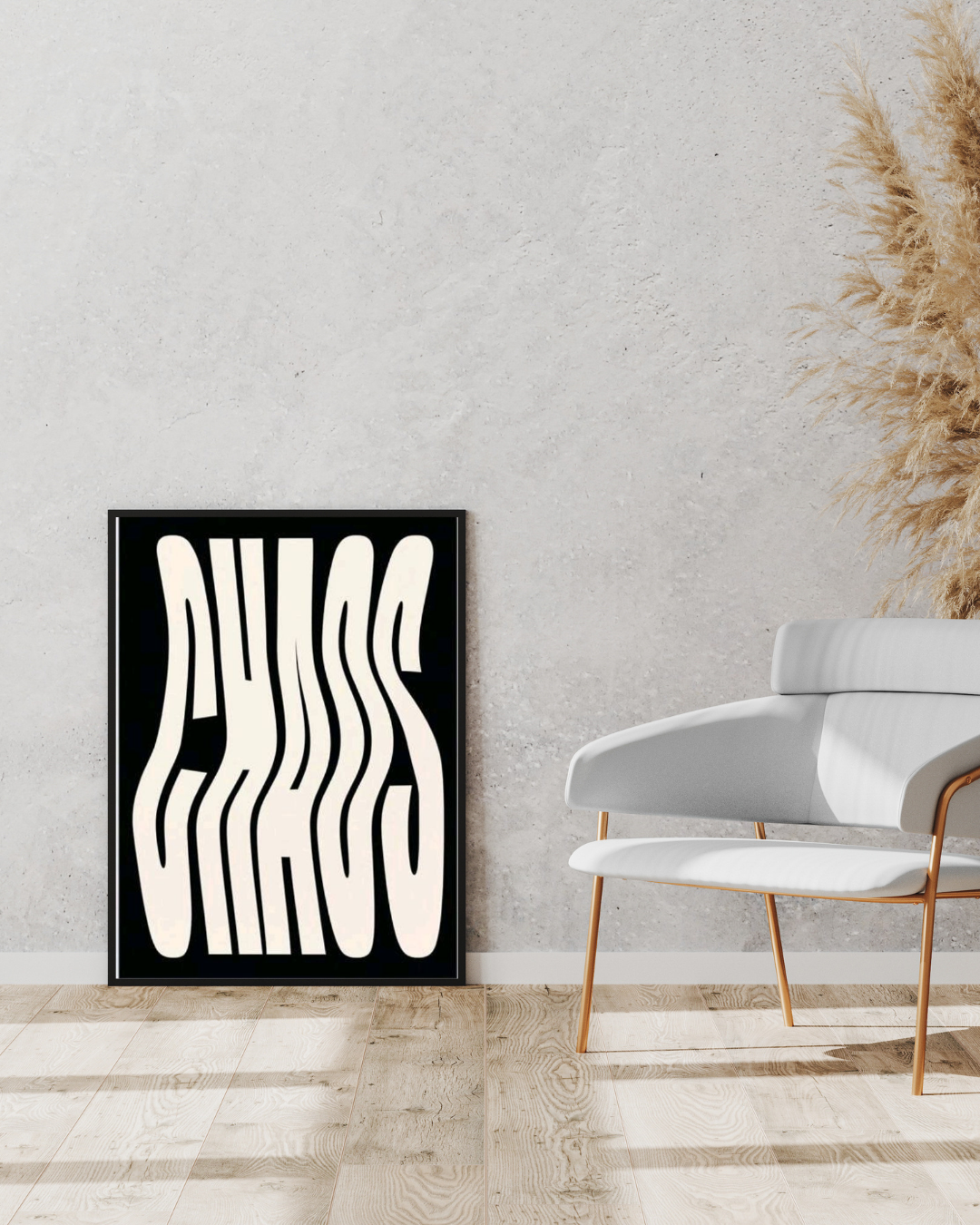 Chaos Typography Art Print Frame - Wall Decor - Pepper