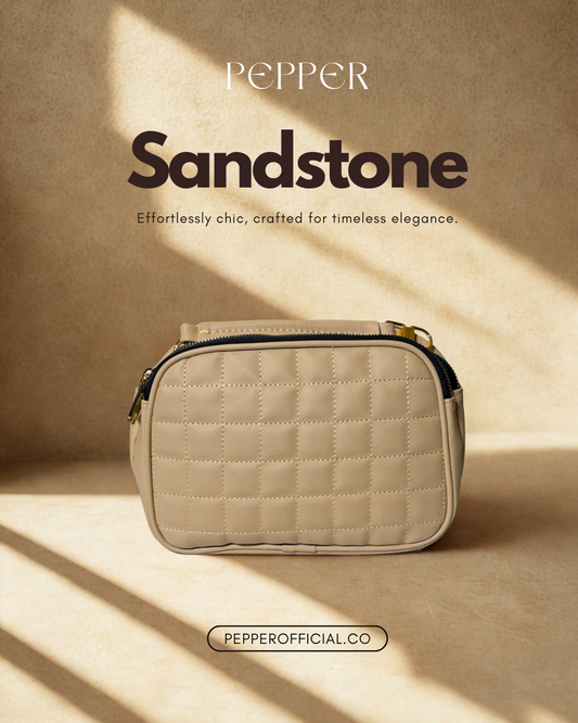 Crossbody Bag Sandstone - Stylish and Practical - Pepper