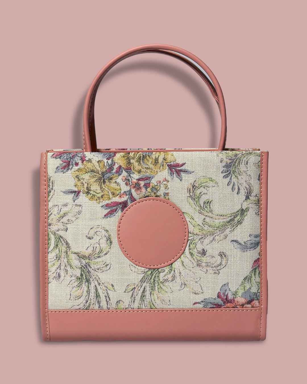 Pink Floral Tote - Stylish Floral Tote for Everyday Use - Pepper
