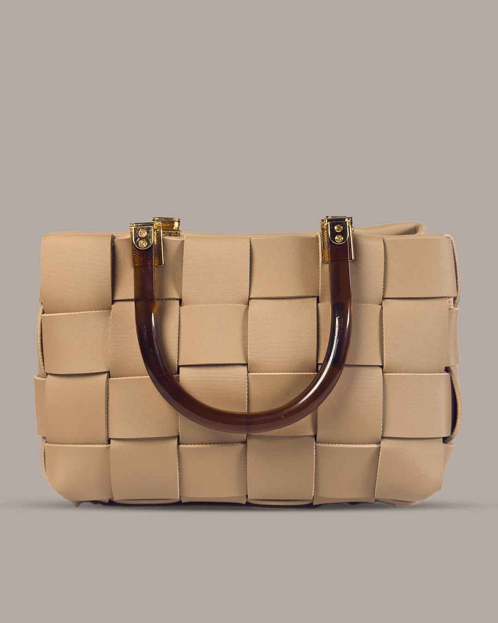 Woven Handbag - Skin Tone Weave Handbag