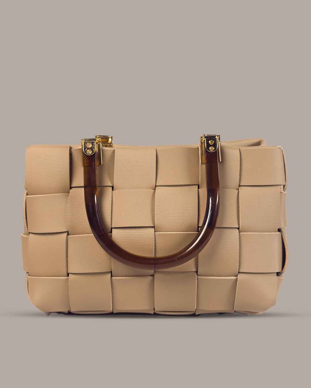 Woven Handbag - Skin Tone Weave Handbag