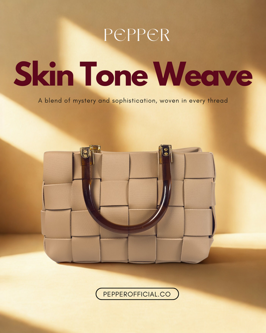 Woven Handbag - Skin Tone Weave Handbag