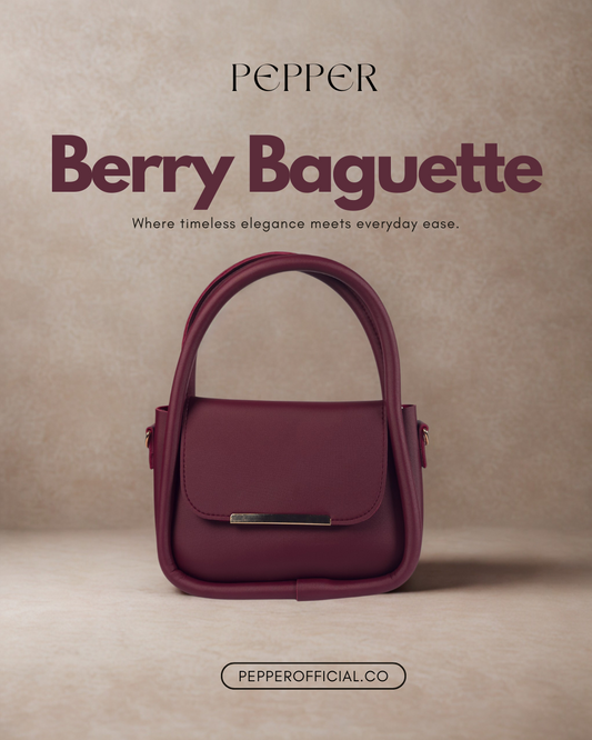 Crossbody Berry Baguette - Stylish and Practical