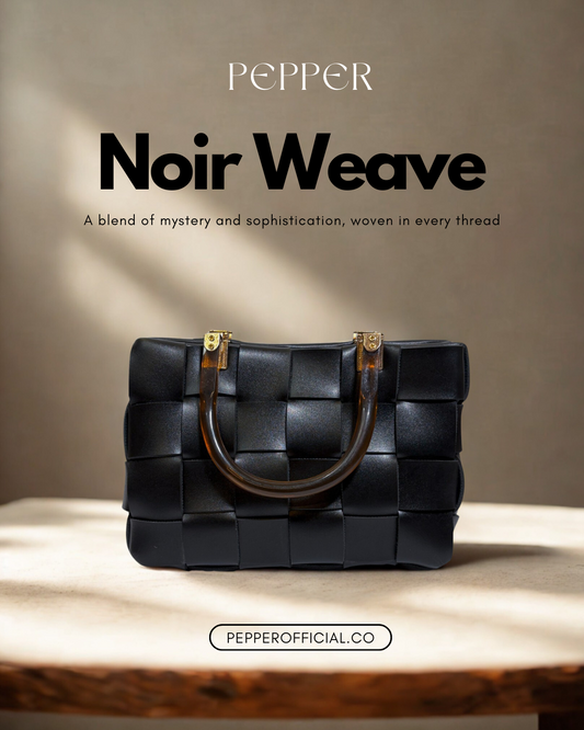 Woven Handbag - Noir Weave Handbag