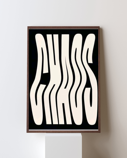 Chaos Typography Art Print Frame - Wall Decor - Pepper