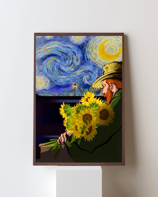 Starry Tribute Van Gogh Framed Art Print - Printed & Delivered - Pepper