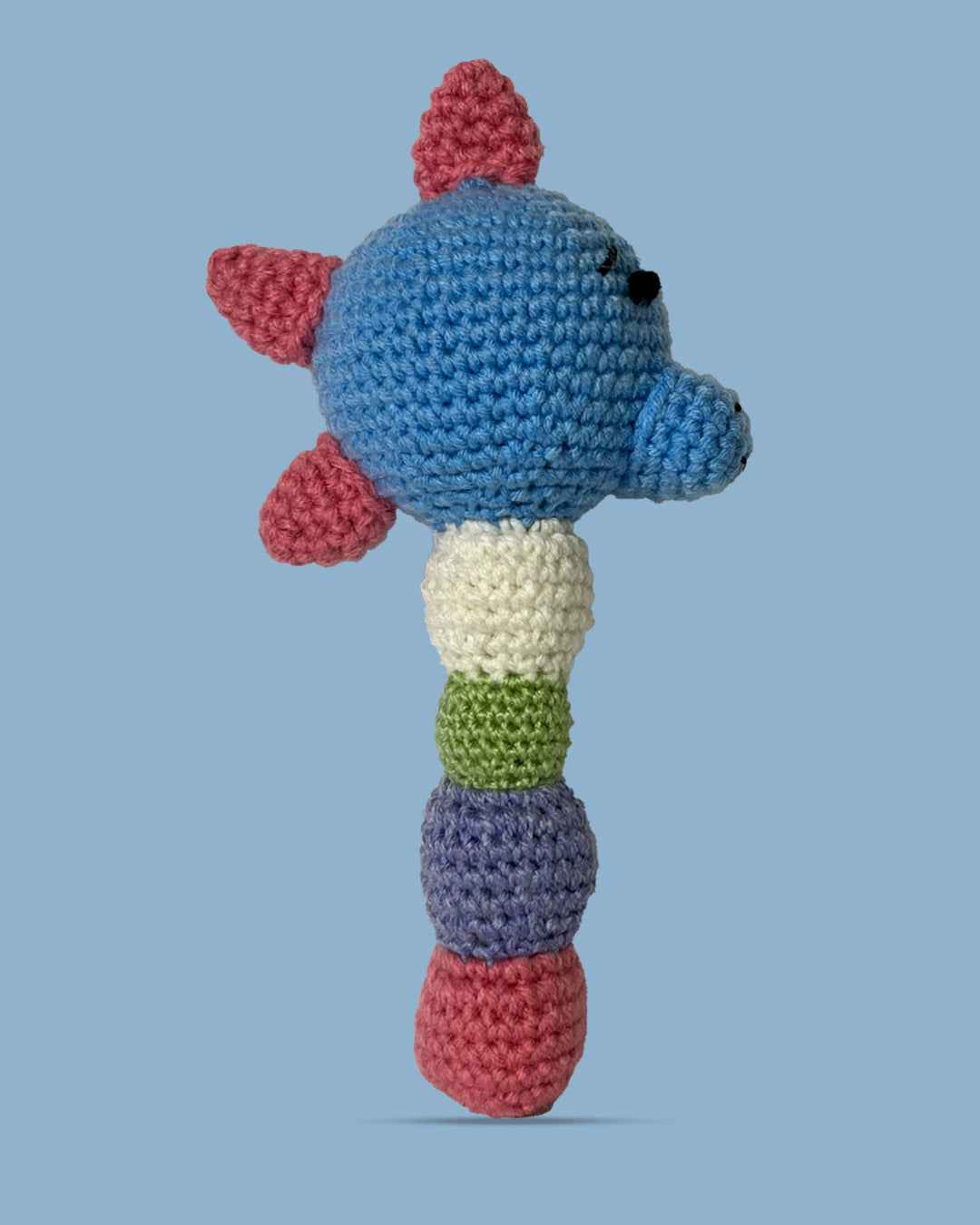 Dino Delight Hand-Crocheted Rattle / Toy