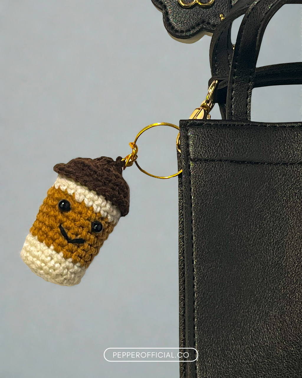 My Daily Brew Coffee Cup Charm Bag Keychain
