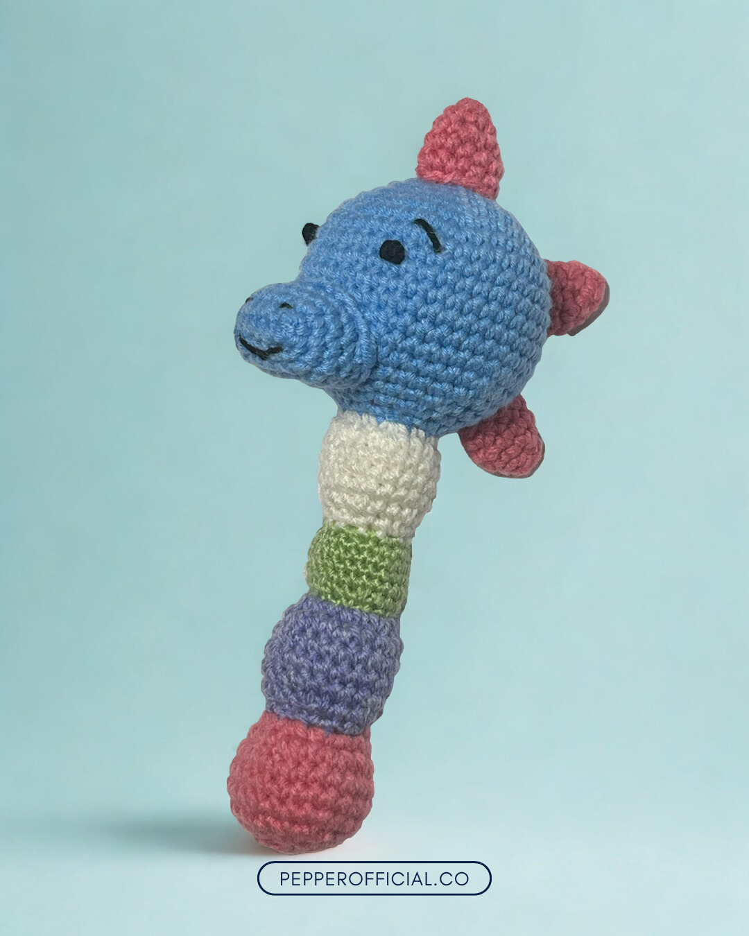 Dino Delight Hand-Crocheted Rattle / Toy