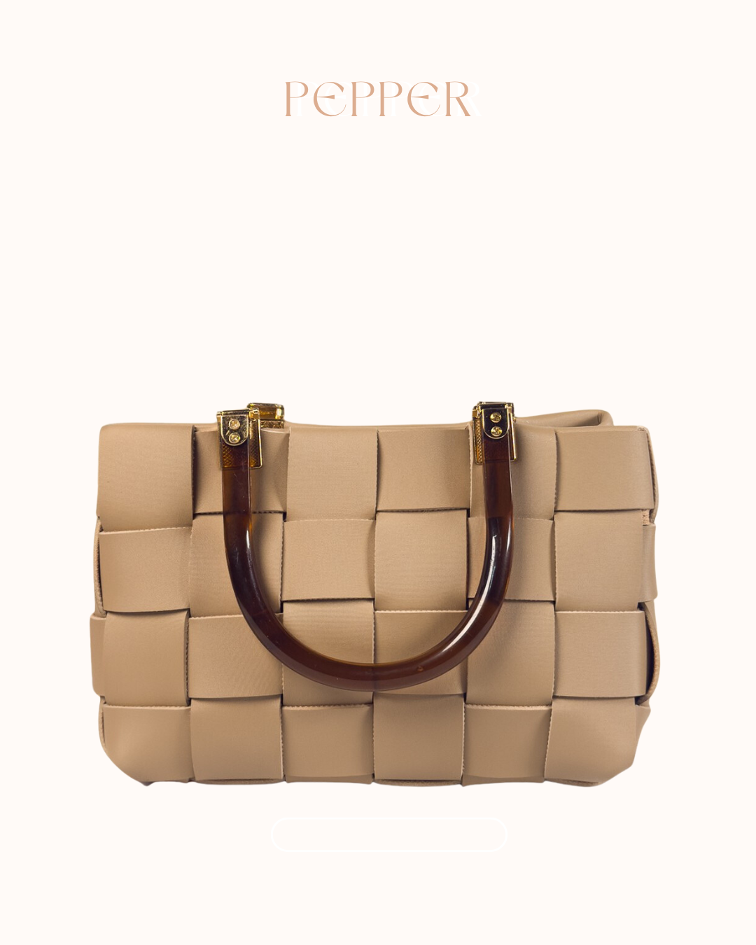 Woven Skin Tone Handbag - Stylish Handcrafted Accessory