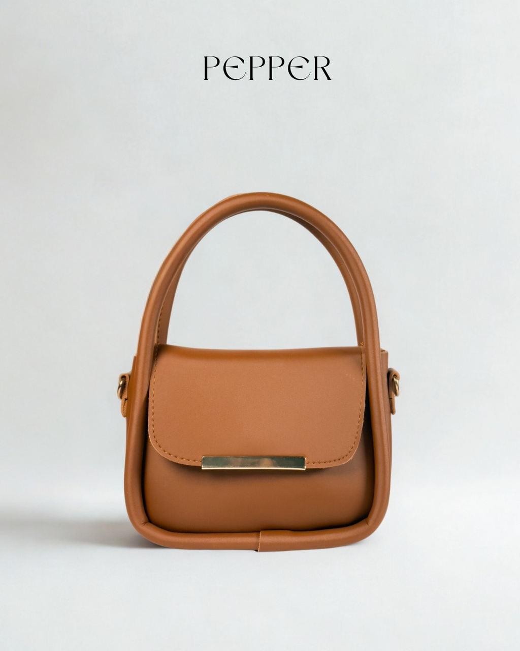 Crossbody Brown Bag - Chic Baguette Design for Everyday Use