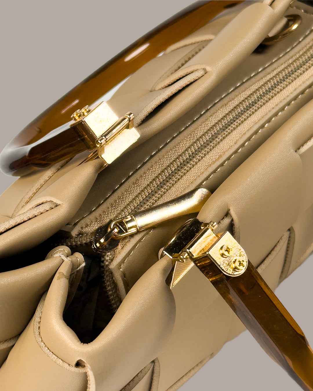 Woven Handbag - Skin Tone Weave Handbag