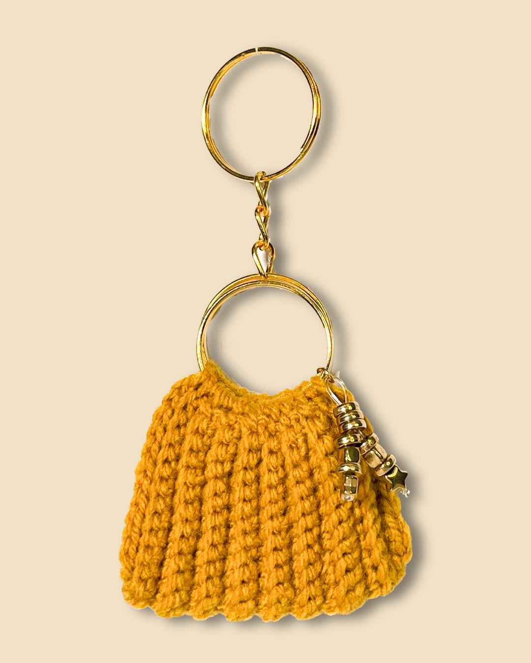 Hand-Knitted Mini Bag Charm / Keychain