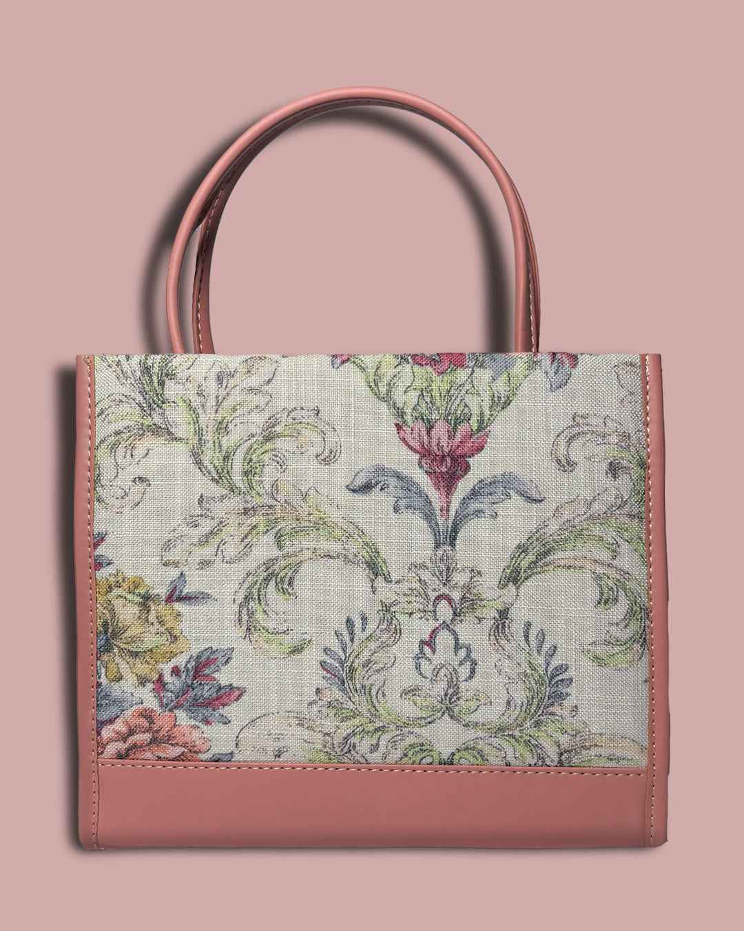 Pink Floral Tote - Stylish Floral Tote for Everyday Use - Pepper