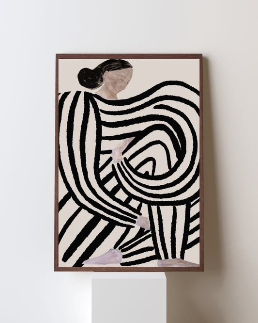 Entwined – Modern Abstract Art Print Framed Art Piece - Pepper