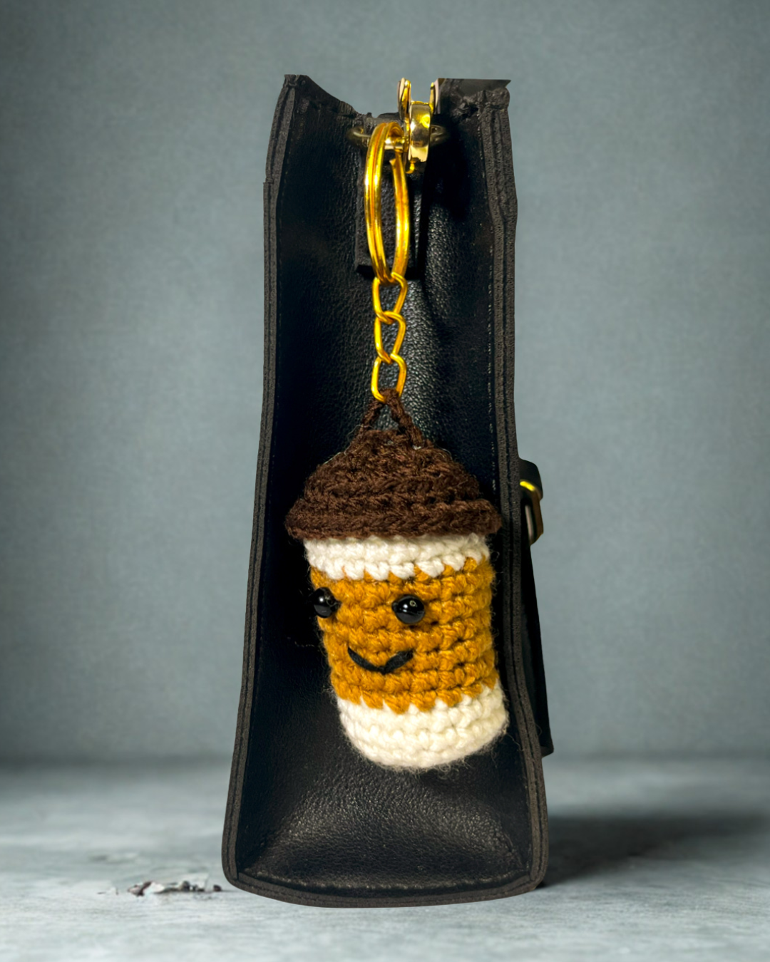 My Daily Brew Coffee Cup Charm Bag Keychain