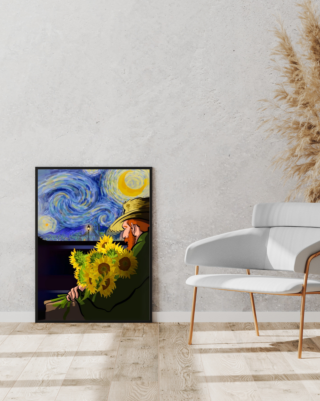 Starry Tribute Van Gogh Framed Art Print - Printed & Delivered - Pepper