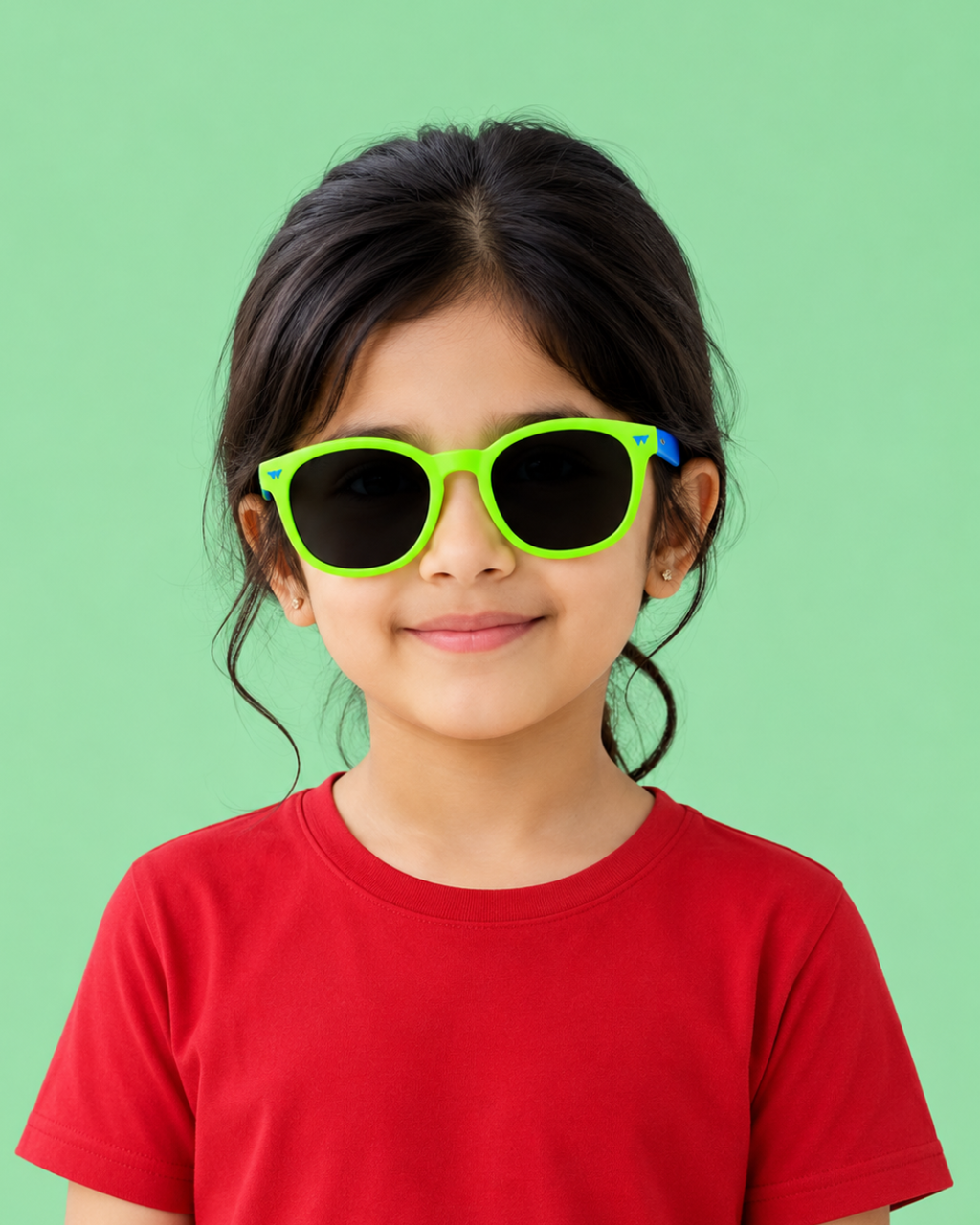 Kids Sunglasses — PS02 "Limelight" Round | Smoke Black Lenses