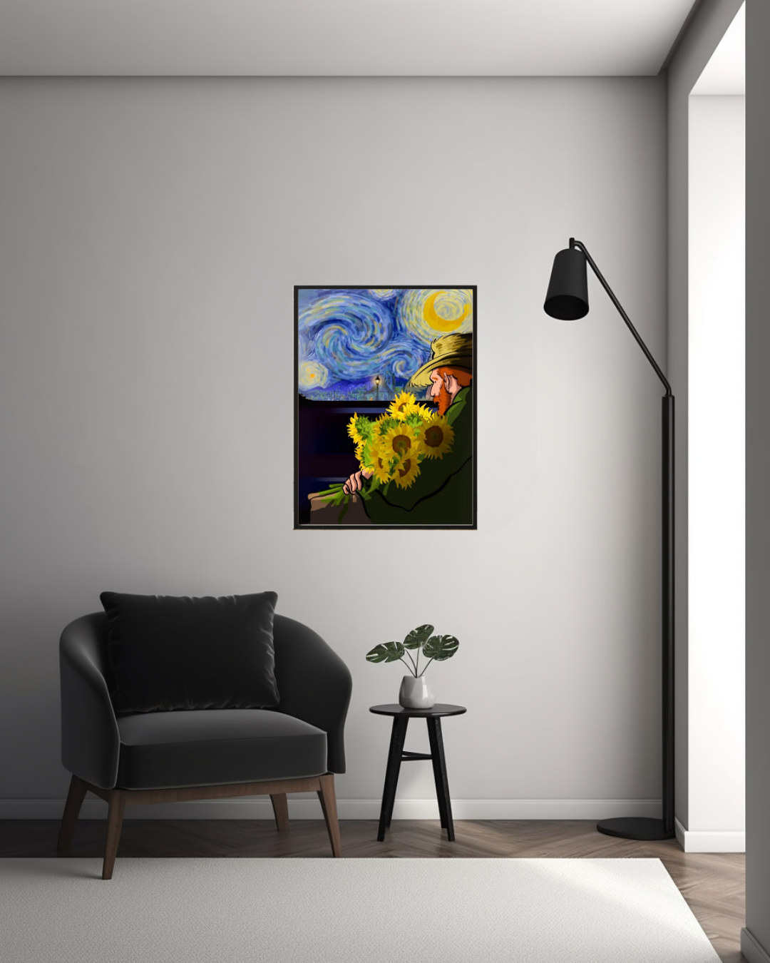 Starry Tribute Van Gogh Framed Art Print - Printed & Delivered - Pepper