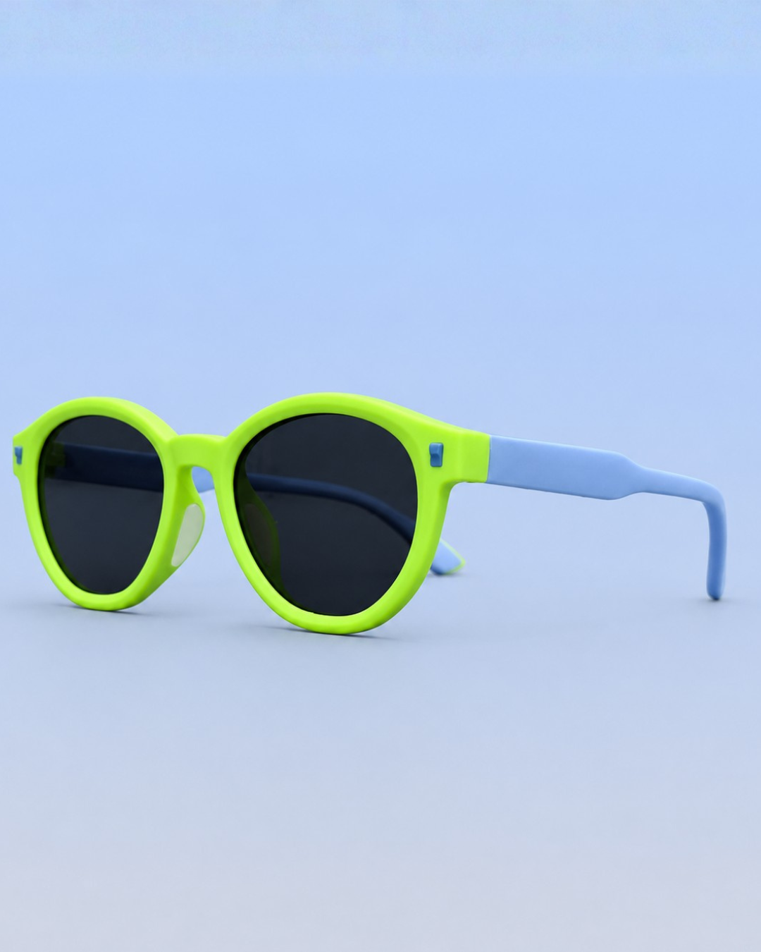 Kids Sunglasses — PS02 "Limelight" Round | Smoke Black Lenses