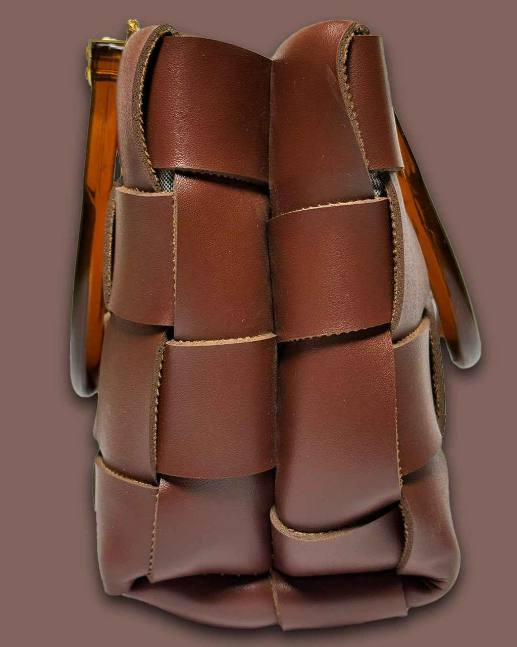 Woven Handbag Mocha Matrix - Stylish and Functional Accessory - Pepper
