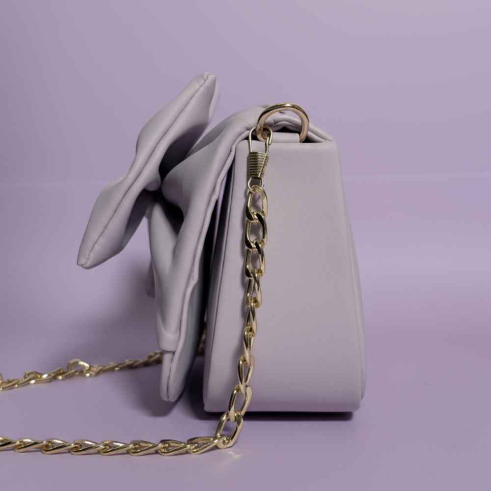 Soft Lilac Bow Crossbody Bag