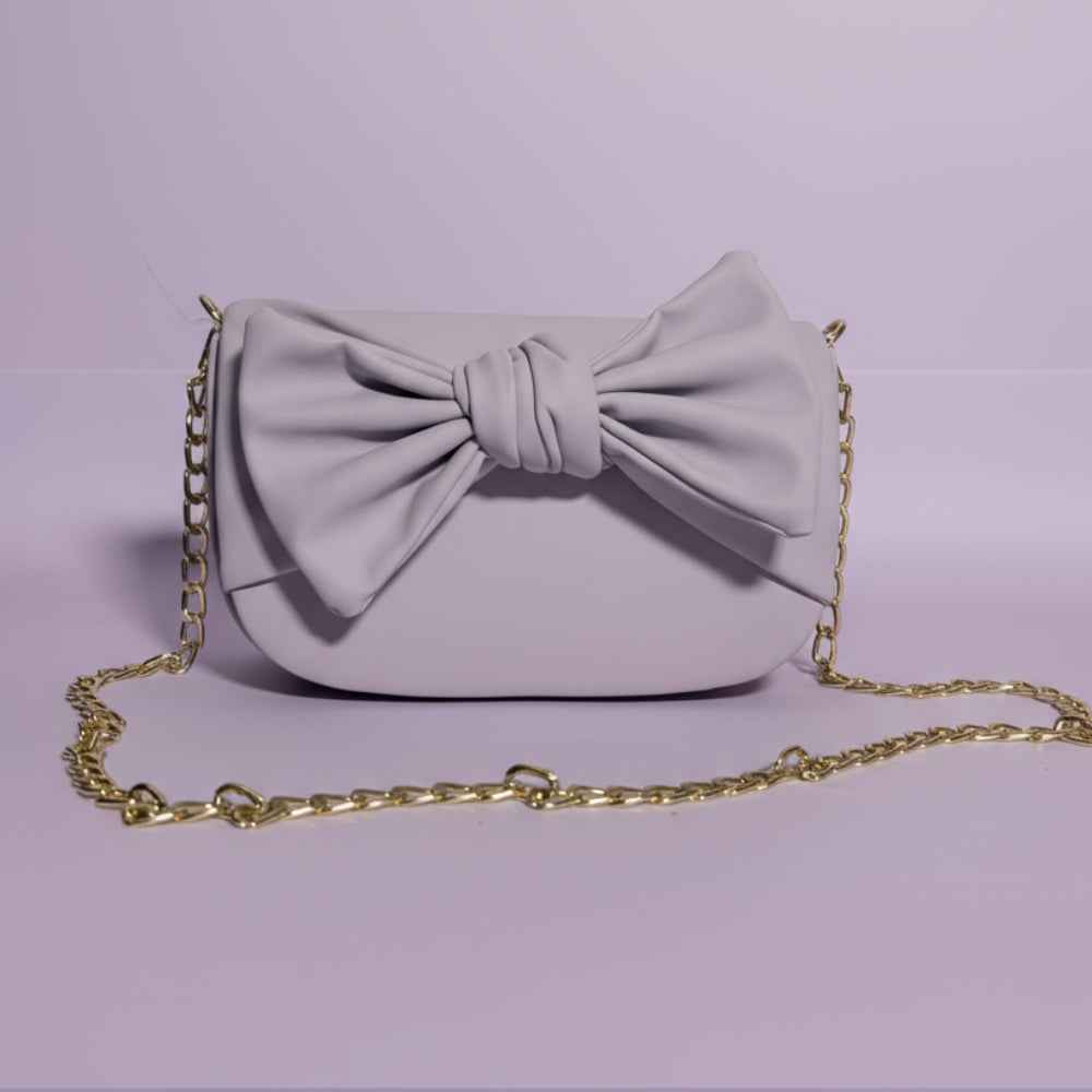 Soft Lilac Bow Crossbody Bag