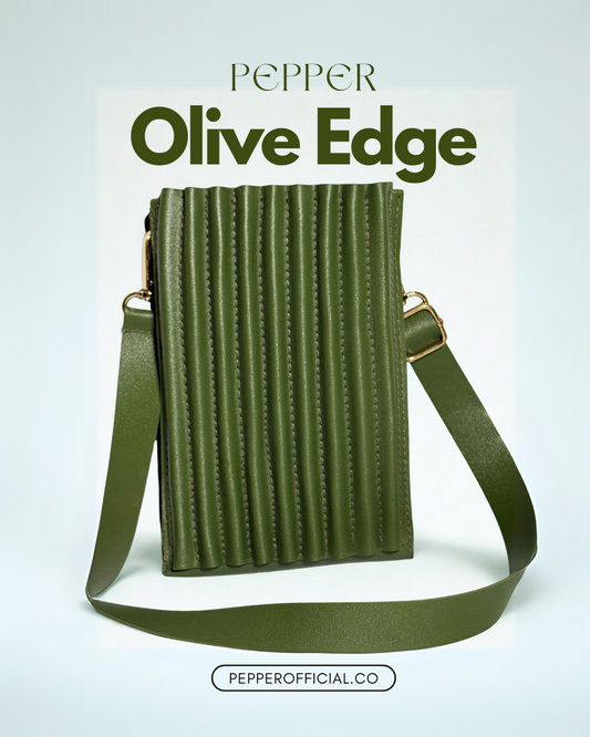 Crossbody Bag Olive Edge Green - Stylish and Practical - Pepper