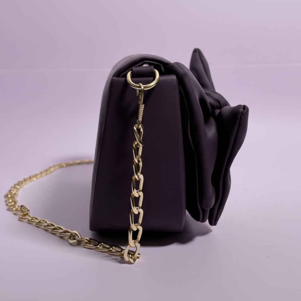 Midnight Bow Crossbody Bag