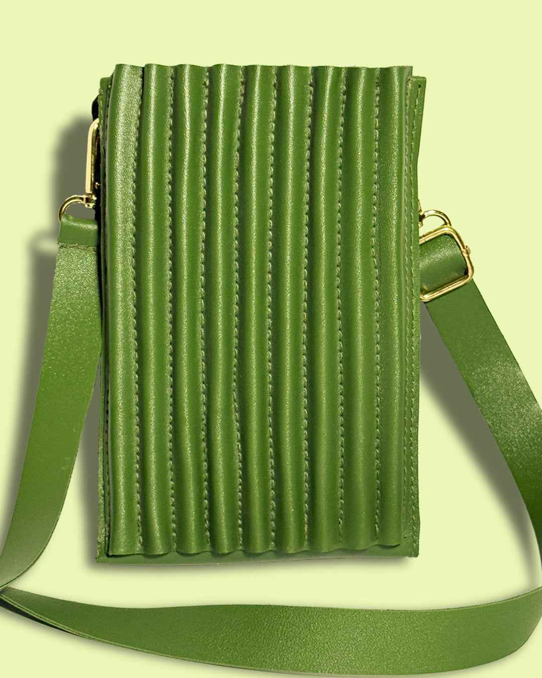 Crossbody Bag Olive Edge Green - Stylish and Practical - Pepper